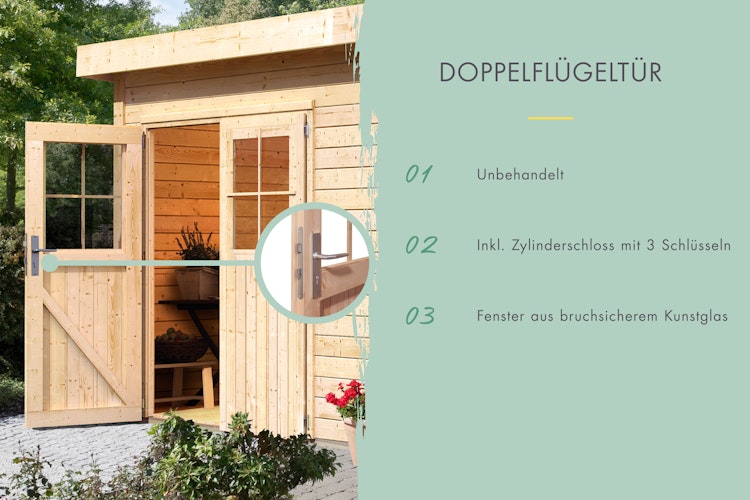 Karibu Woodfeeling Gartenhaus Felsenau 3/4/5 - 38 mm