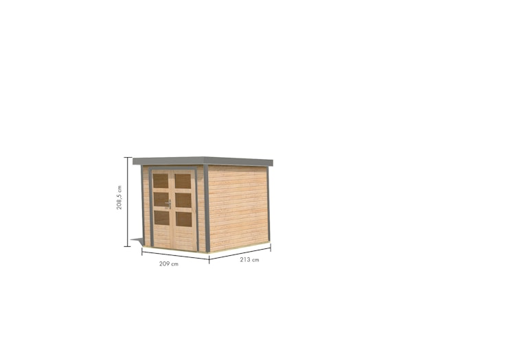 Karibu Metall-Holzgartenhaus Hybridhaus Jupiter A/B/C/D - 19 mm/0,5 mm