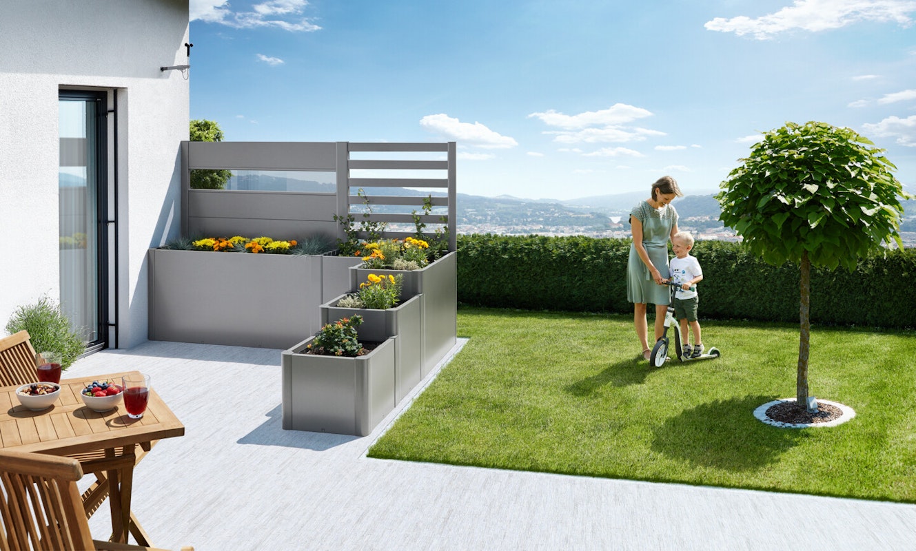 Biohort Pflanzkasten-System DaVinci Version 2 - Terrassenabgrenzung mit Sichtschutz Biohort Pflanzkasten-System DaVinci Version 2 - Terrassenabgrenzung mit Sichtschutz