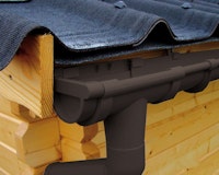 Kunststoff Dachrinnenset 403A für Pultdach/Flachdach Gartenhäuser Kunststoff Dachrinnenset 403A für Pultdach/Flachdach GartenhäuserZubehörbild